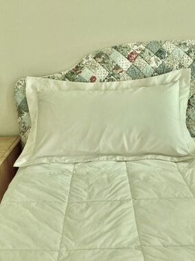 Pair of king pillow shams in cream